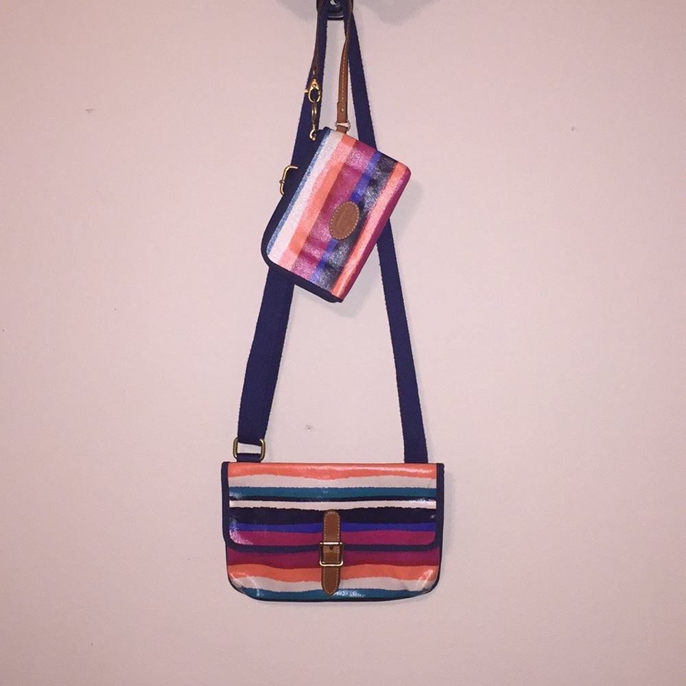 FOSSIL bag and wristlet